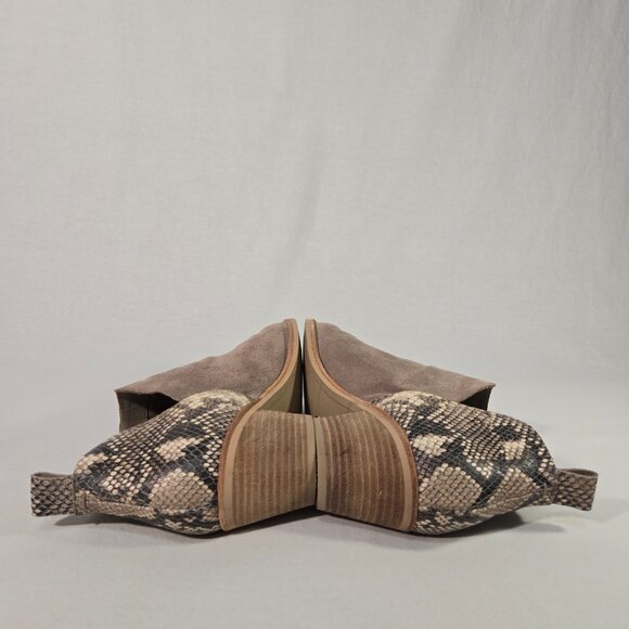 DOLCE VITA Sonni Boho Tan Suede/Snakeskin Ankle Booties Size 8.5 Exc. Condition! - Picture 4 of 16
